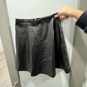 Black leather dynamite skirt